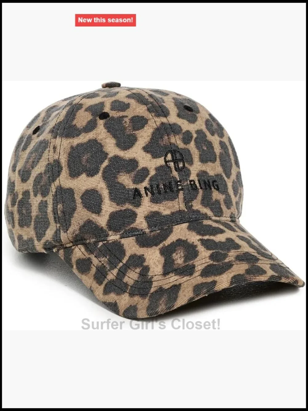 Canvas Leopard Print Adjustable Baseball Cap